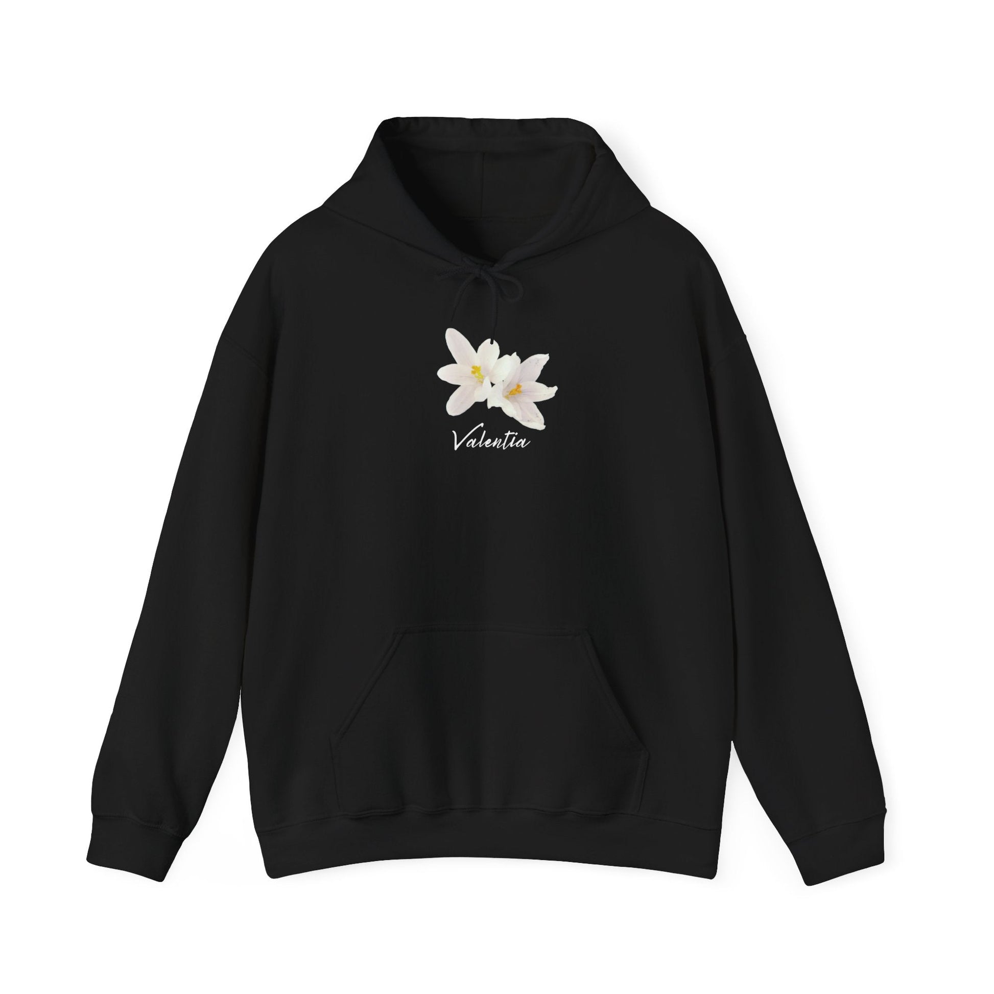 flora hoodie – black (lily blossom luxe) - ValentiaClothingMy StoreValentia