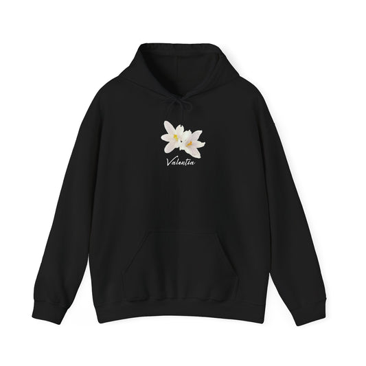 flora hoodie – black (lily blossom luxe) - ValentiaClothingMy StoreValentia