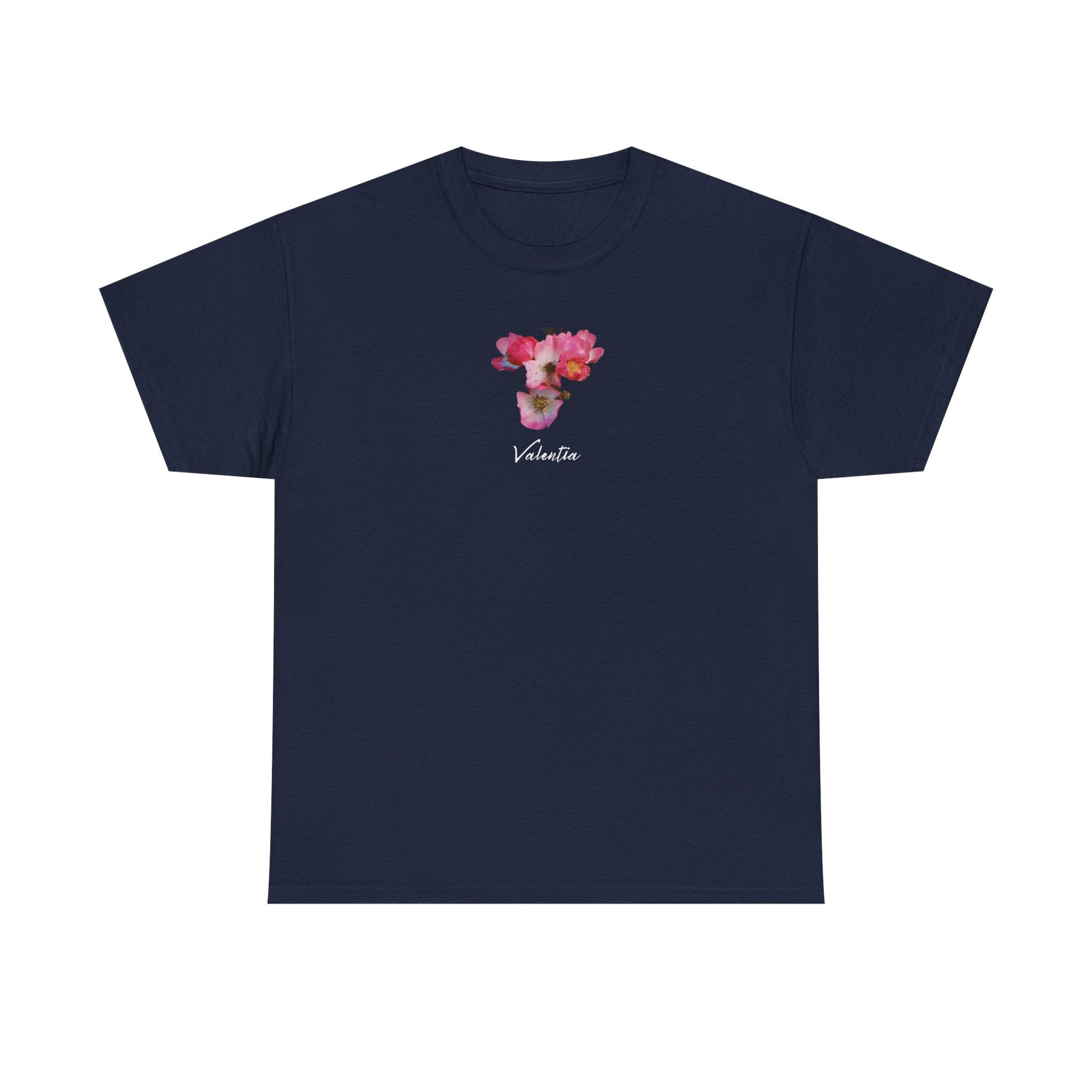 flora tshirts! - navy (cherry blossom bloom) - ValentiaClothingMy StoreValentia