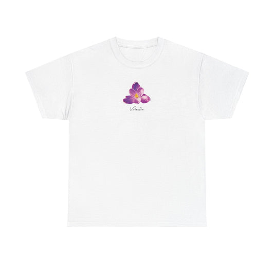 flora tshirts! - white (purple bloom elegance) - ValentiaClothingMy StoreValentia