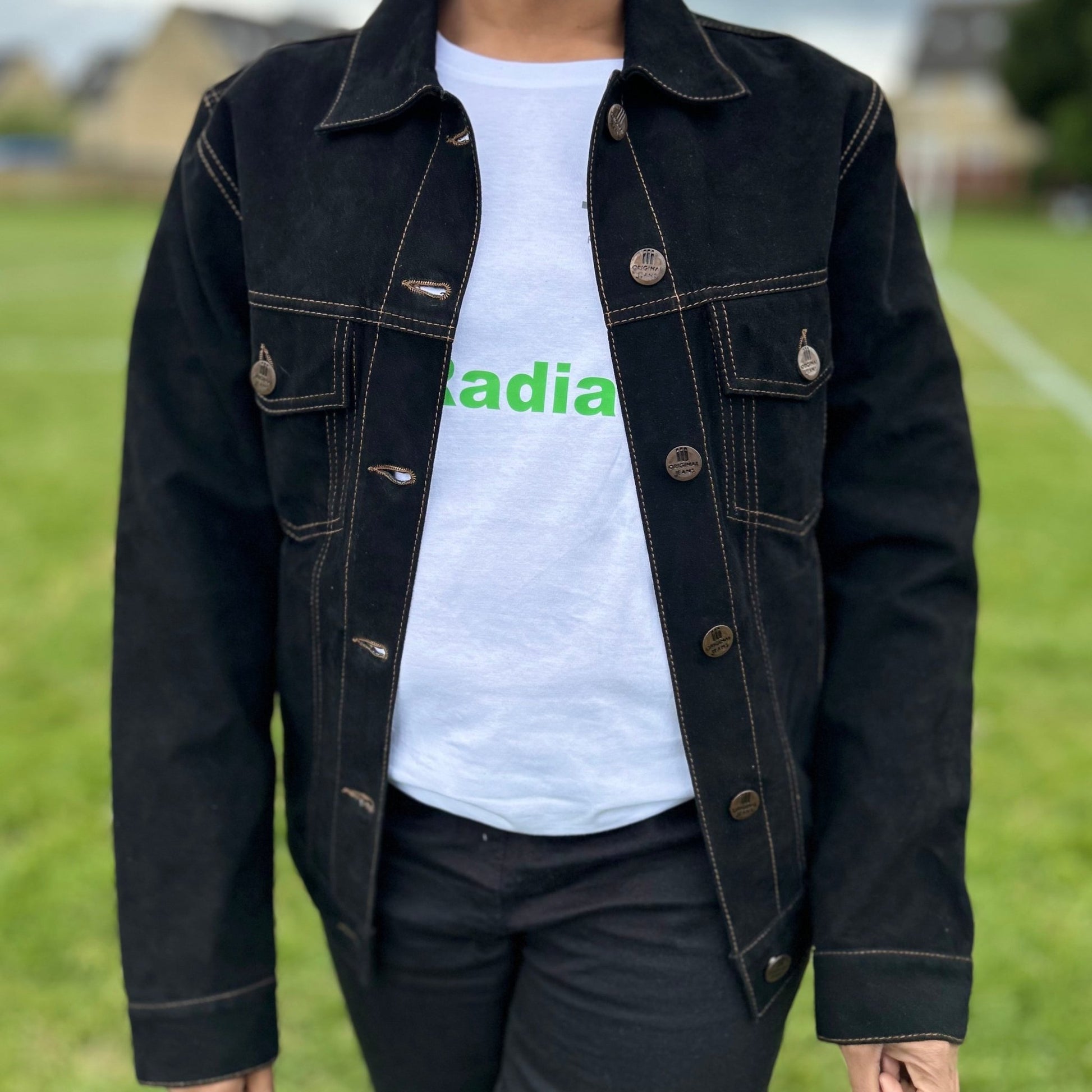 Genuine Suede Trucker Jacket - Navy - ValentiaClothingMy StoreValentia