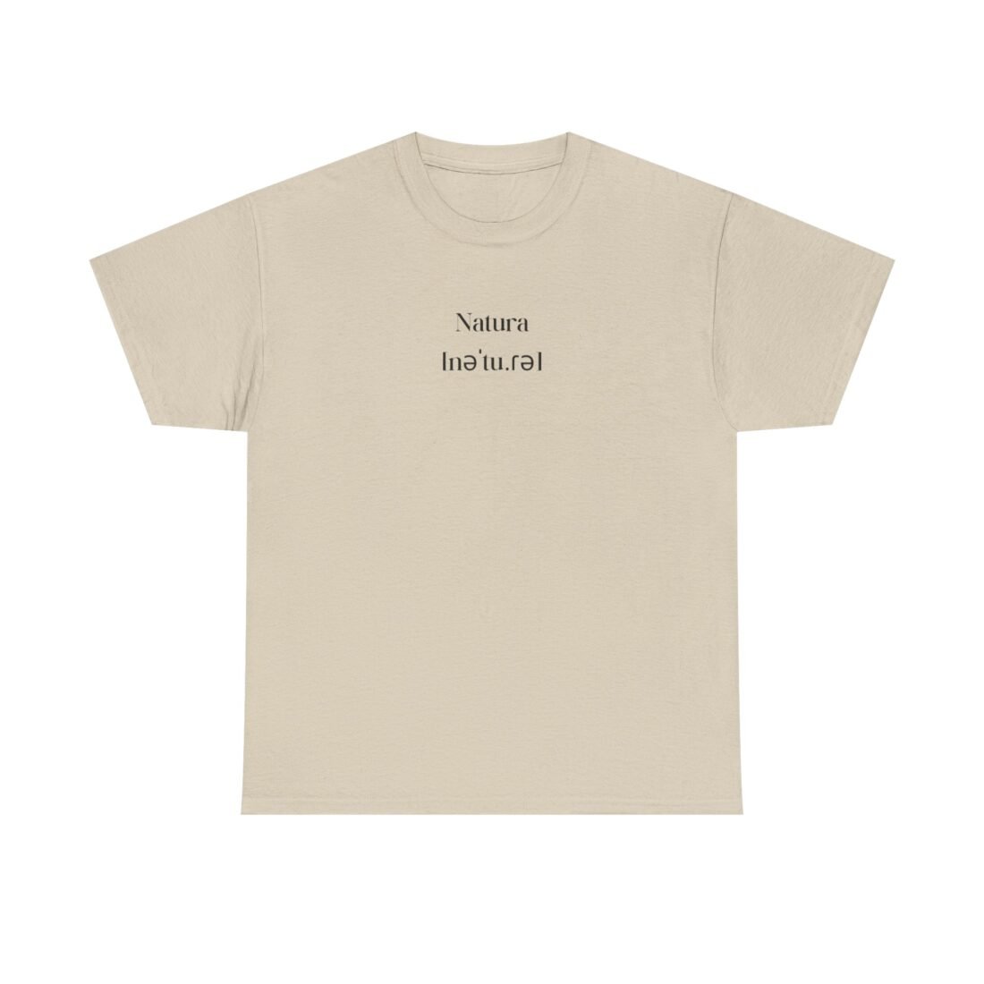 Unisex Beige Printed T-Shirt
